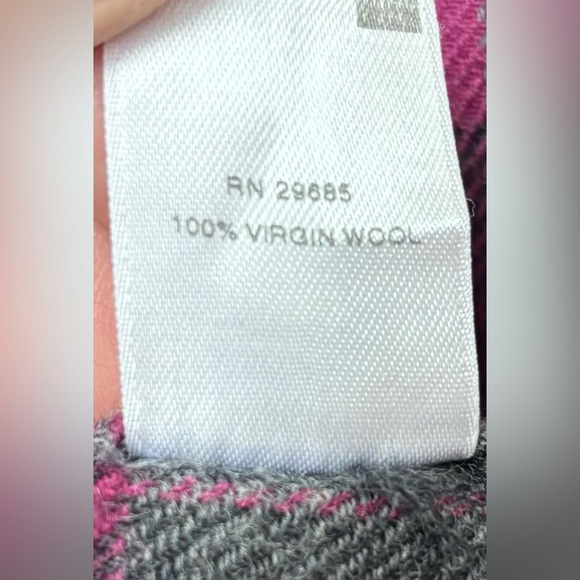 Country Clothes by Pendleton 100% Virgin Wool button-down shirt Size M Petite - Picture 4 of 6